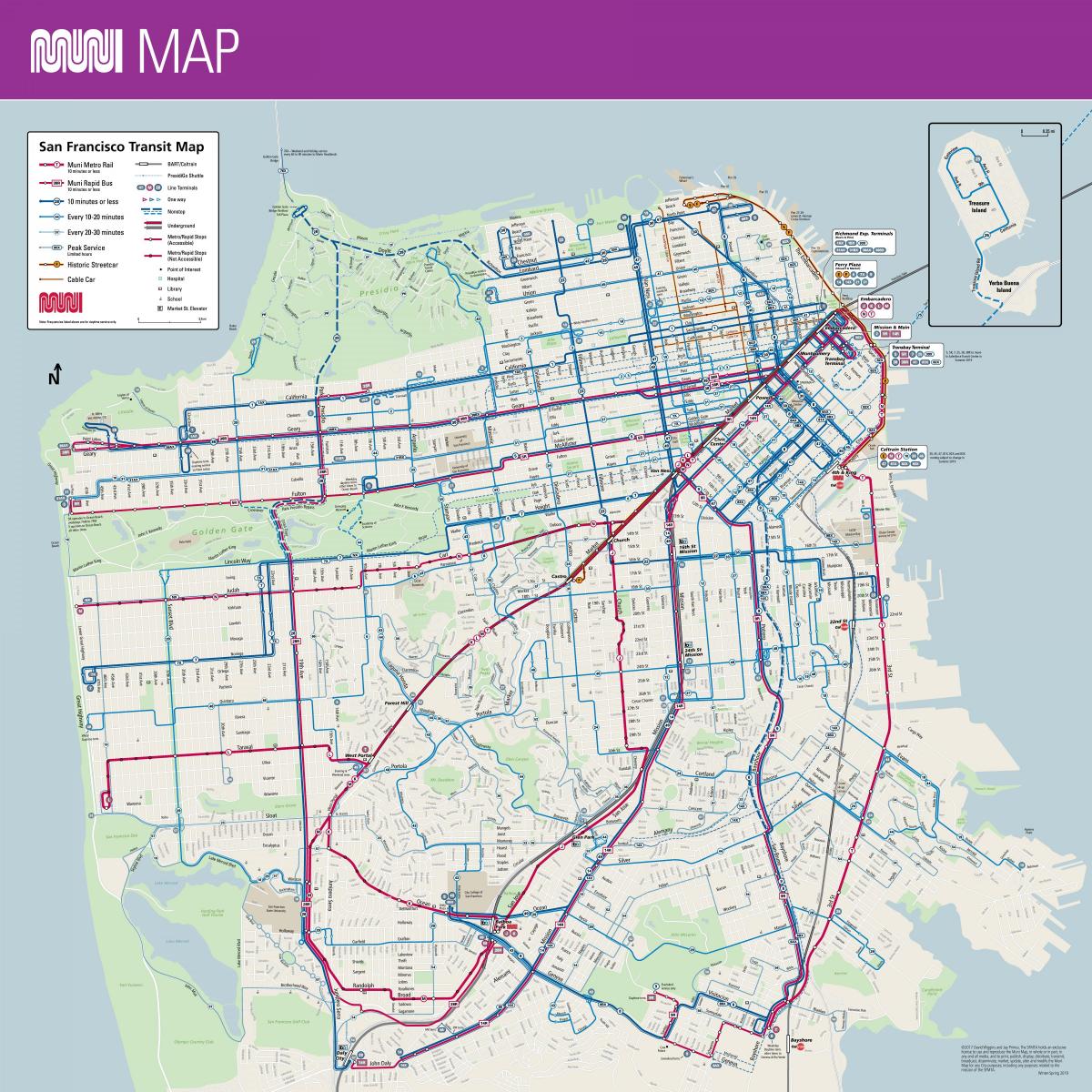 транспортная карта Сан-Франциско