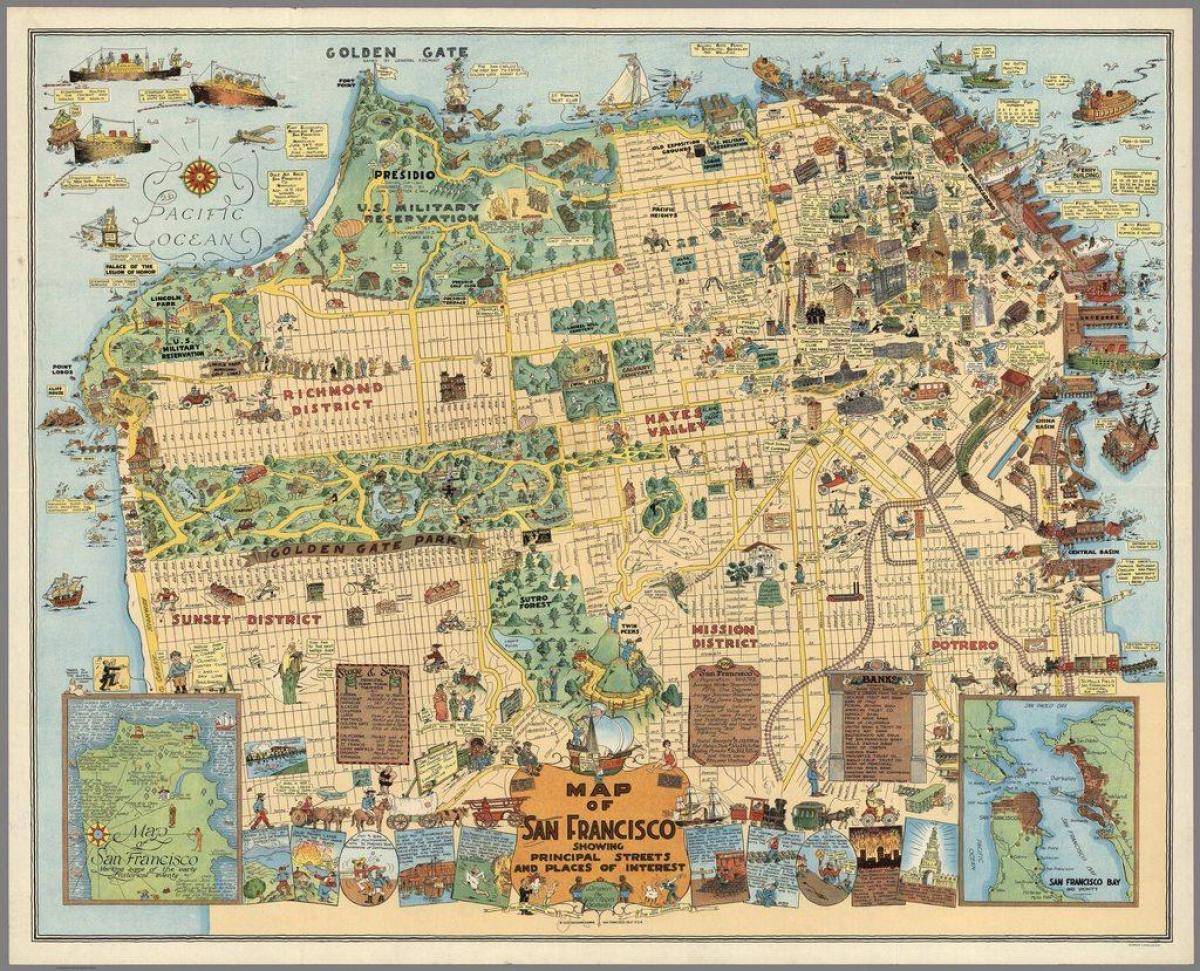 антикварная карта Сан-Франциско
